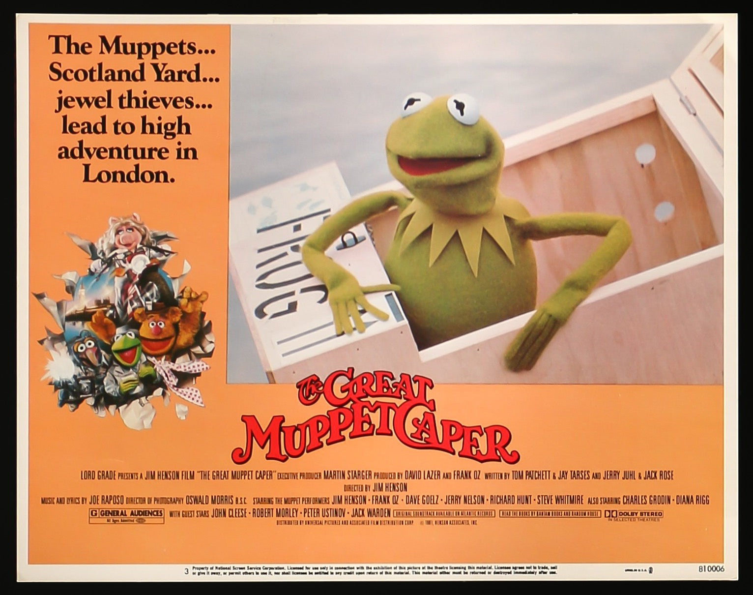 Great Muppet Caper (1981) original movie poster for sale at Original Film Art - Vintage Movie Posters