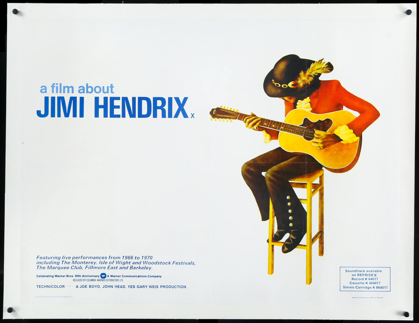 Jimi Hendrix (1973) original movie poster for sale at Original Film Art - Vintage Movie Posters