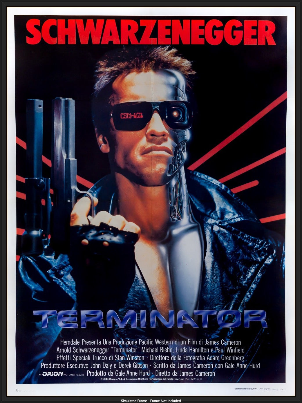 Terminator (1984) original movie poster for sale at Original Film Art - Vintage Movie Posters