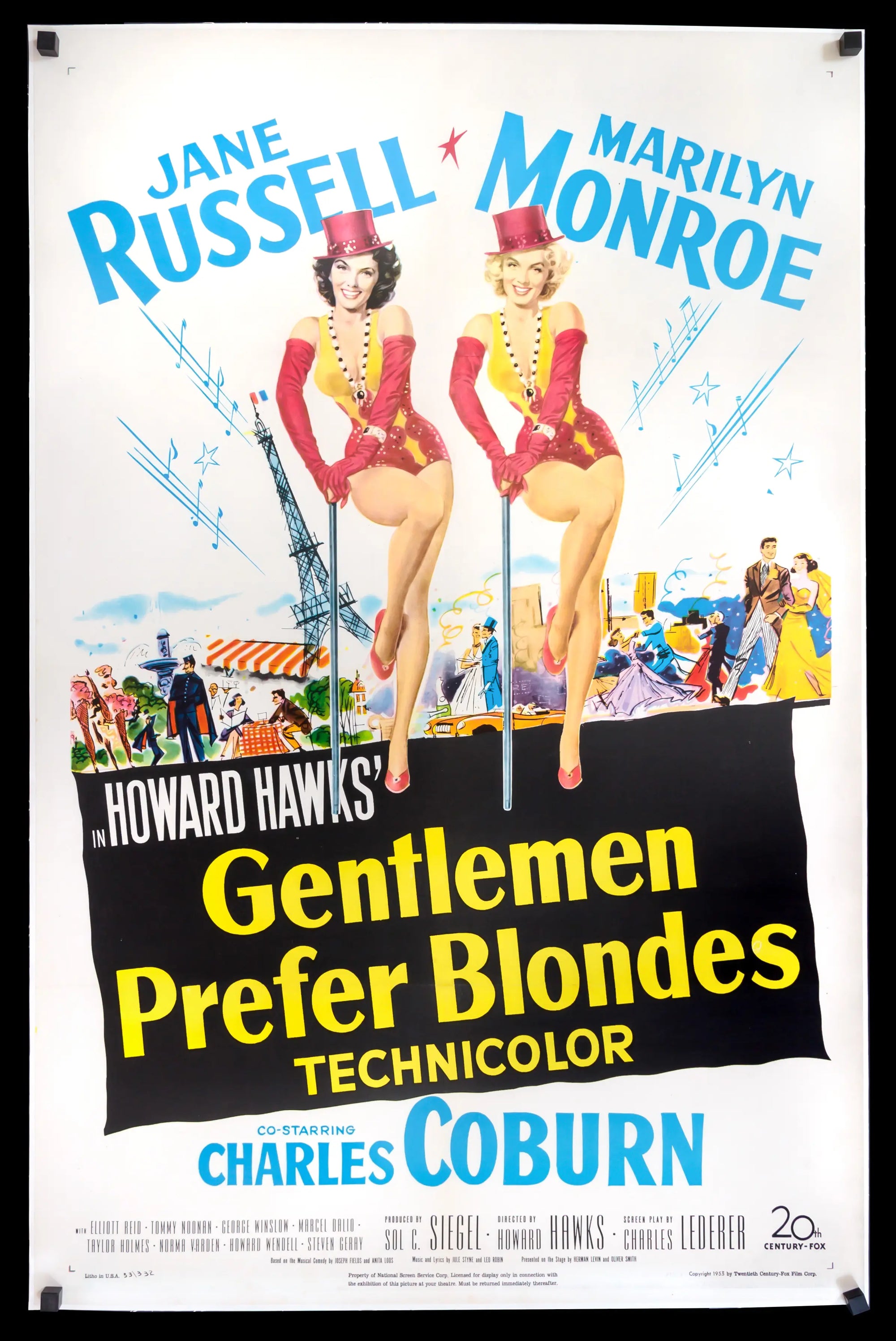 Gentlemen Prefer Blondes (1953) original movie poster for sale at Original Film Art