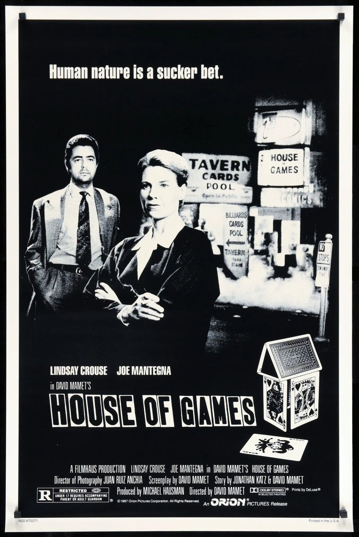 House of Games (1987) original movie poster for sale at Original Film Art