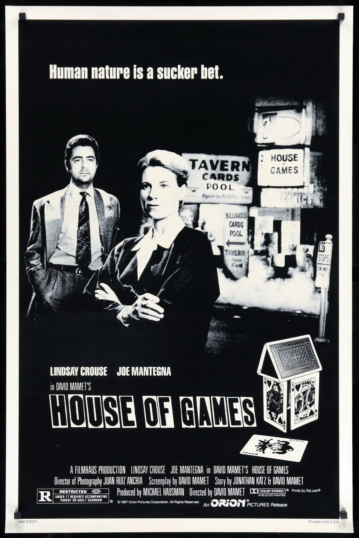 House of Games (1987) original movie poster for sale at Original Film Art - Vintage Movie Posters