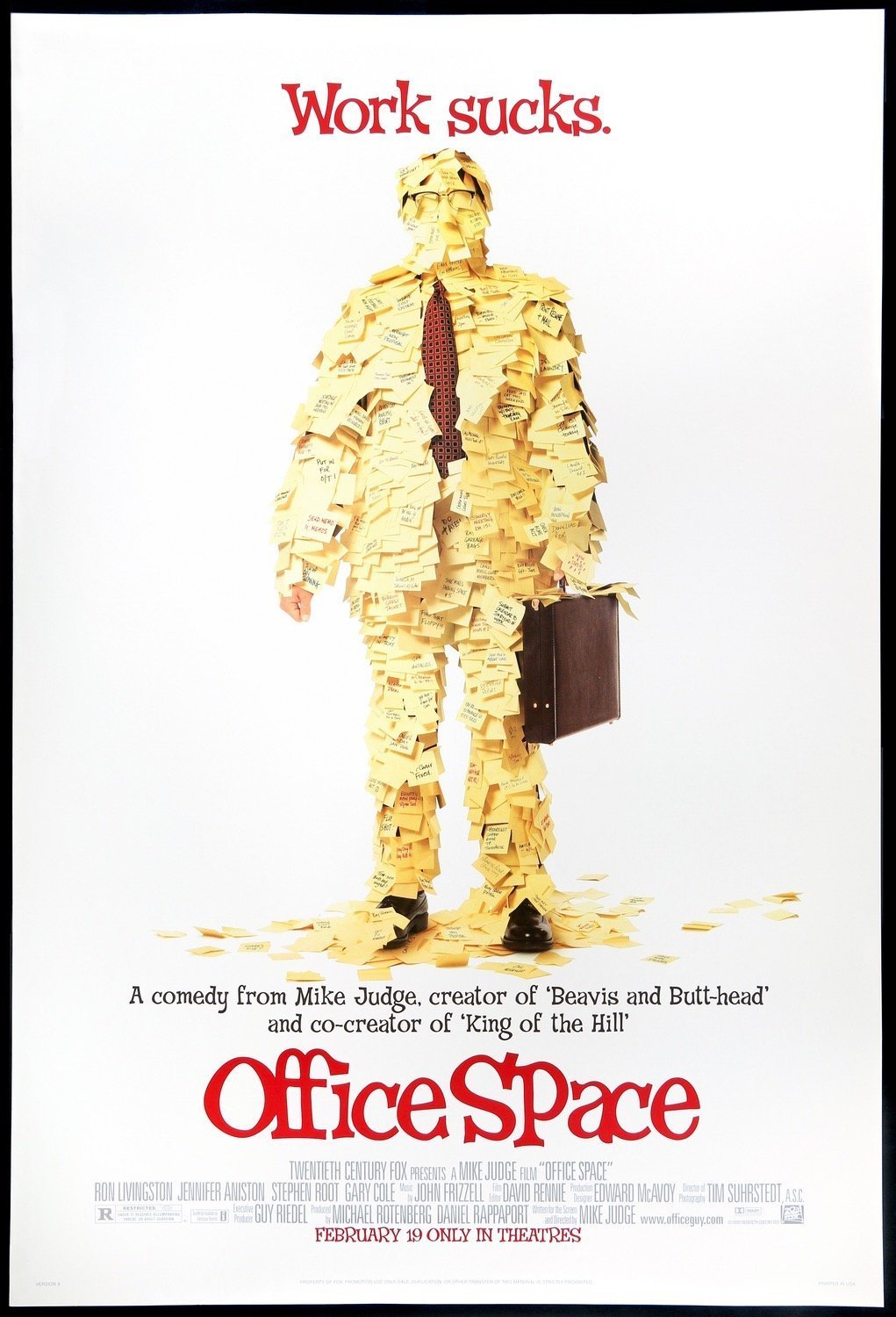 Office Space (1999) original movie poster for sale at Original Film Art - Vintage Movie Posters