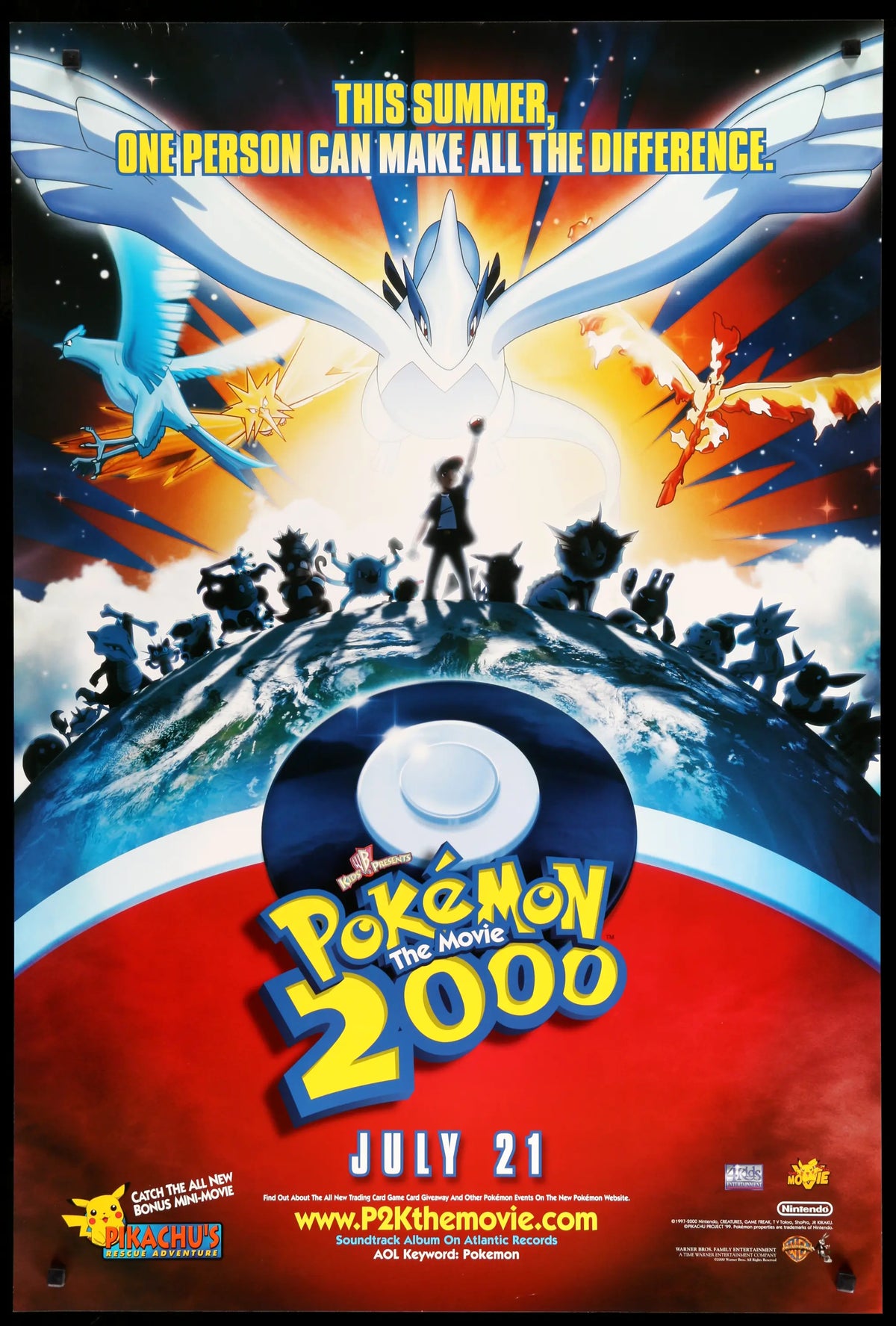 Pokemon: The Movie 2000 (1999) Original One-Sheet Movie Poster - Original Film Art