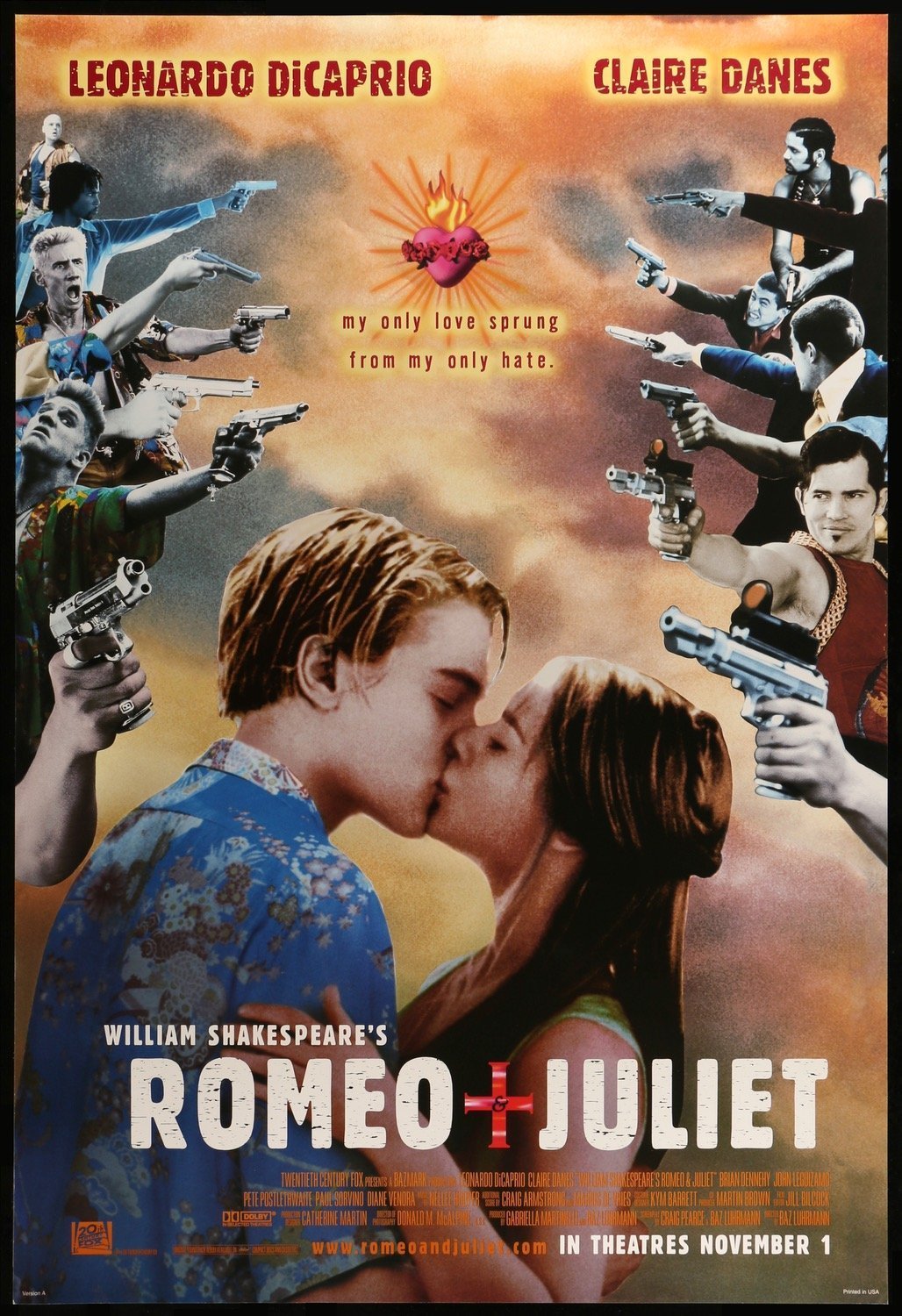 Romeo and Juliet (1996) original movie poster for sale at Original Film Art - Vintage Movie Posters