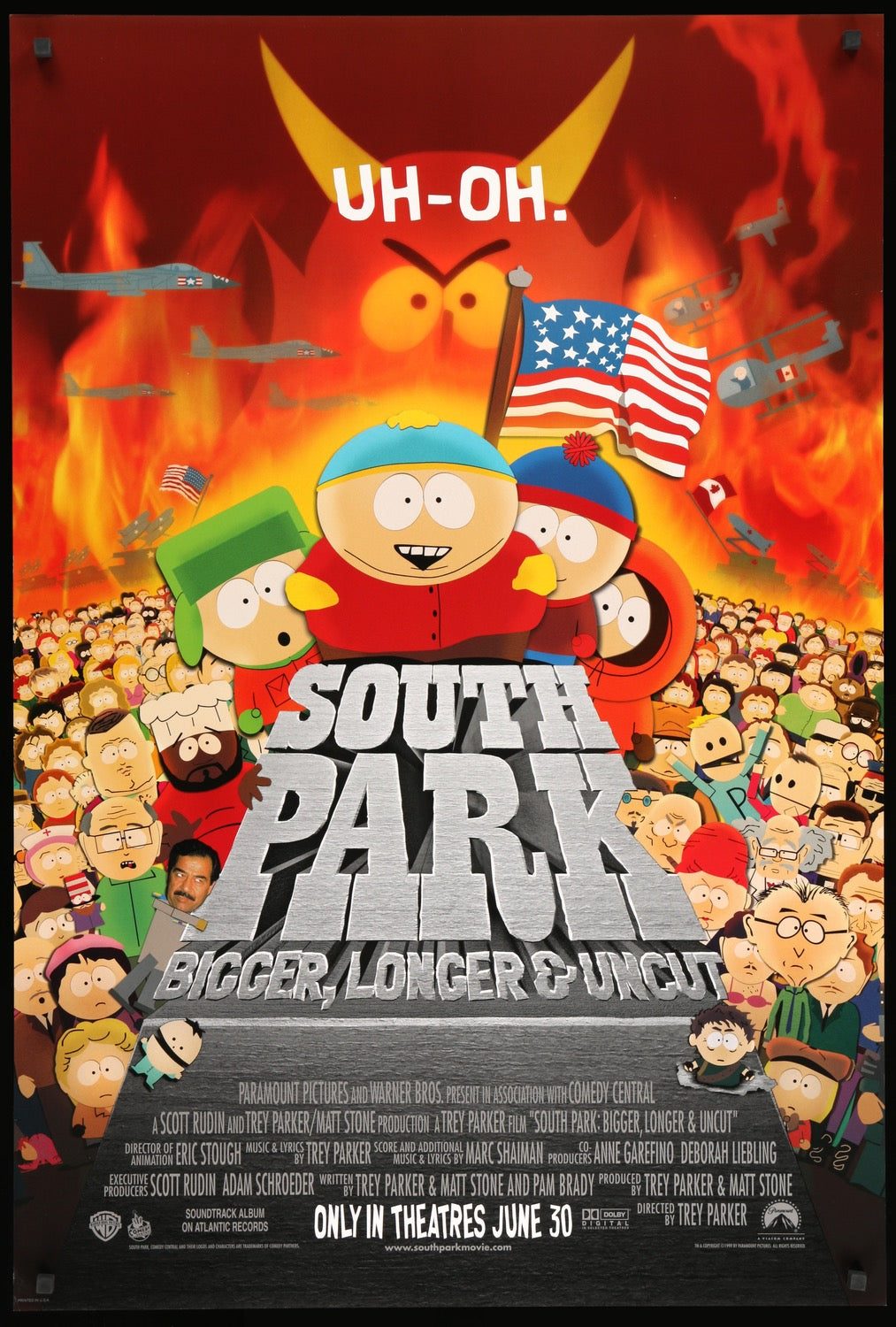 South Park: Bigger, Longer and Uncut (1999) original movie poster for sale at Original Film Art - Vintage Movie Posters