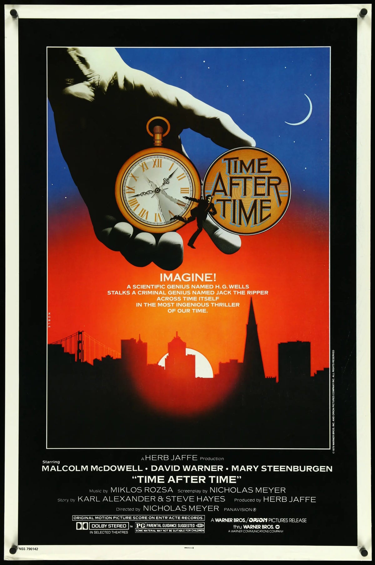 Time After Time (1979) original movie poster for sale at Original Film Art - Vintage Movie Posters