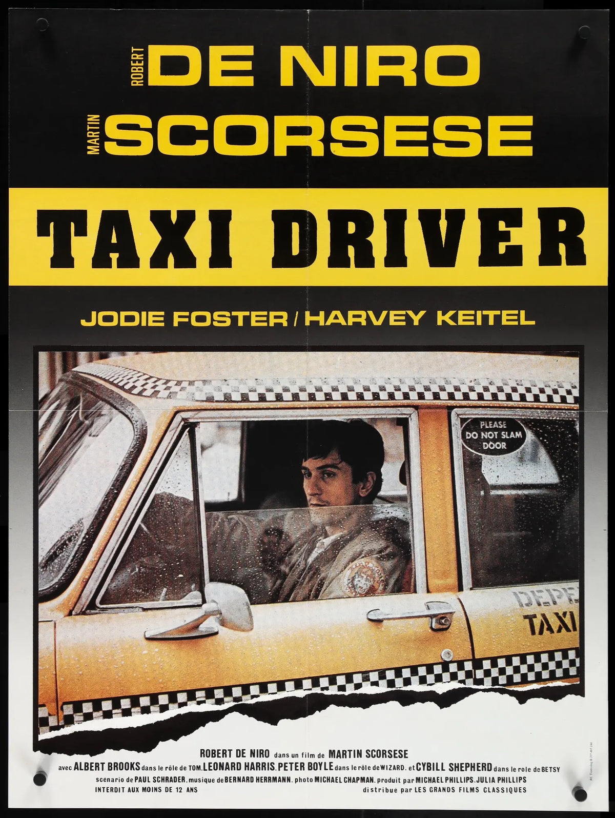 Taxi Driver (1976) Original French Moyenne Theatrical Movie Poster ...