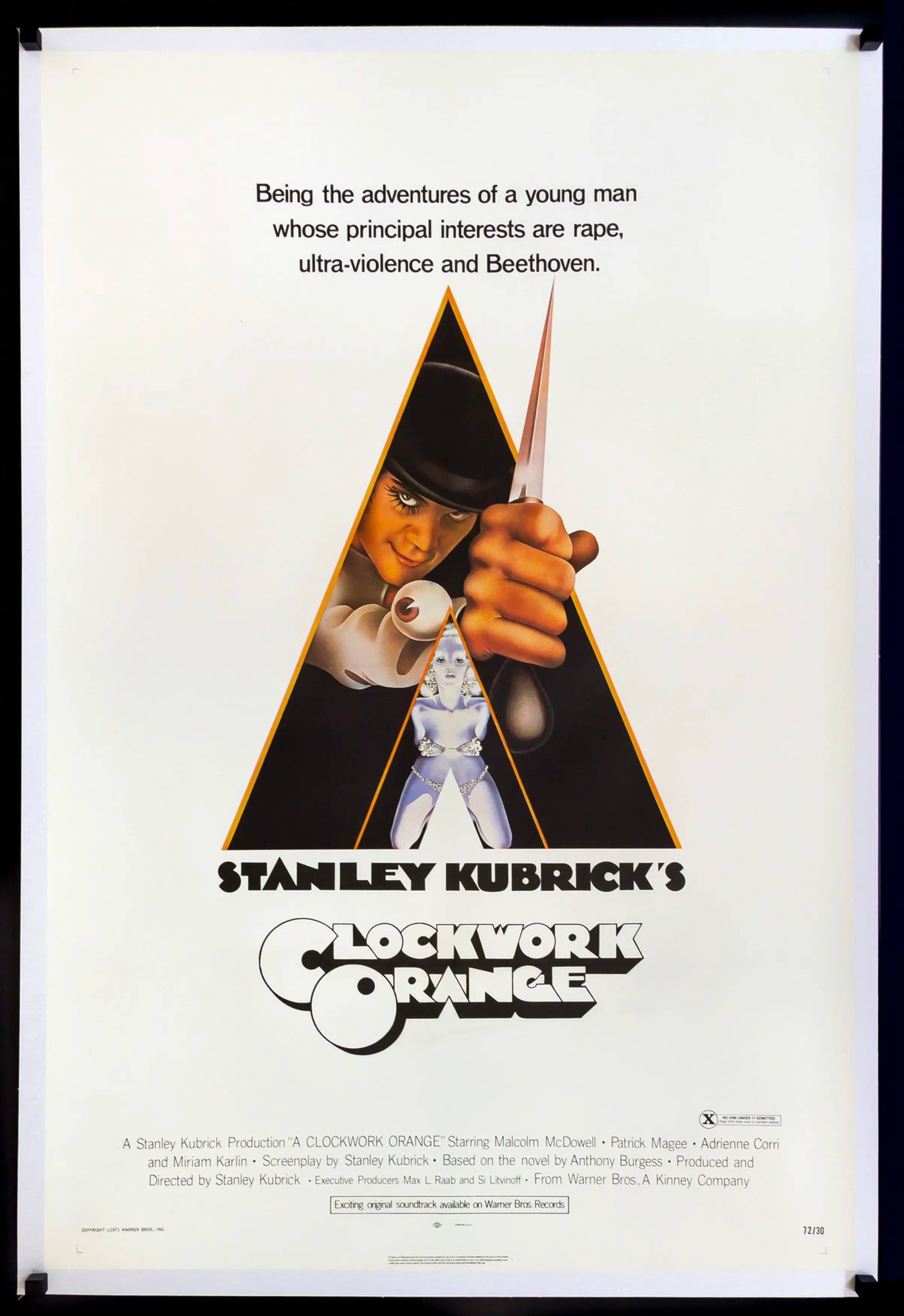 A Clockwork Orange (1972) Original One-Sheet Movie Poster