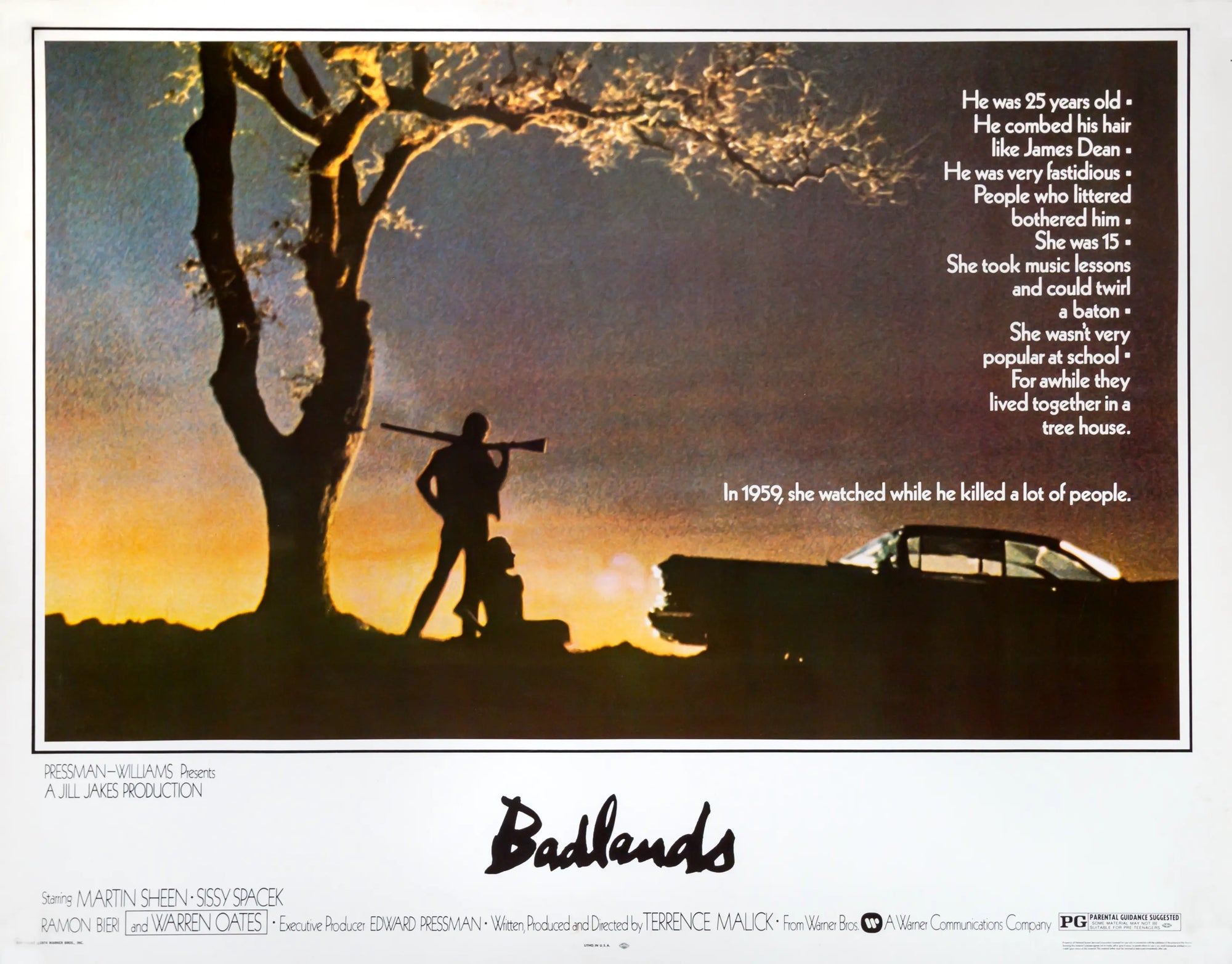 Badlands (1973) original movie poster for sale at Original Film Art - Vintage Movie Posters