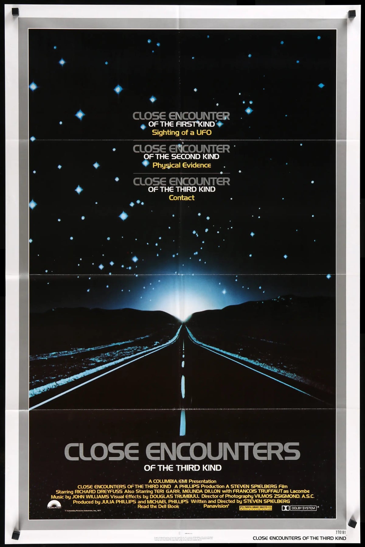 Close Encounters of the Third Kind (1977) original movie poster for sale at Original Film Art - Vintage Movie Posters