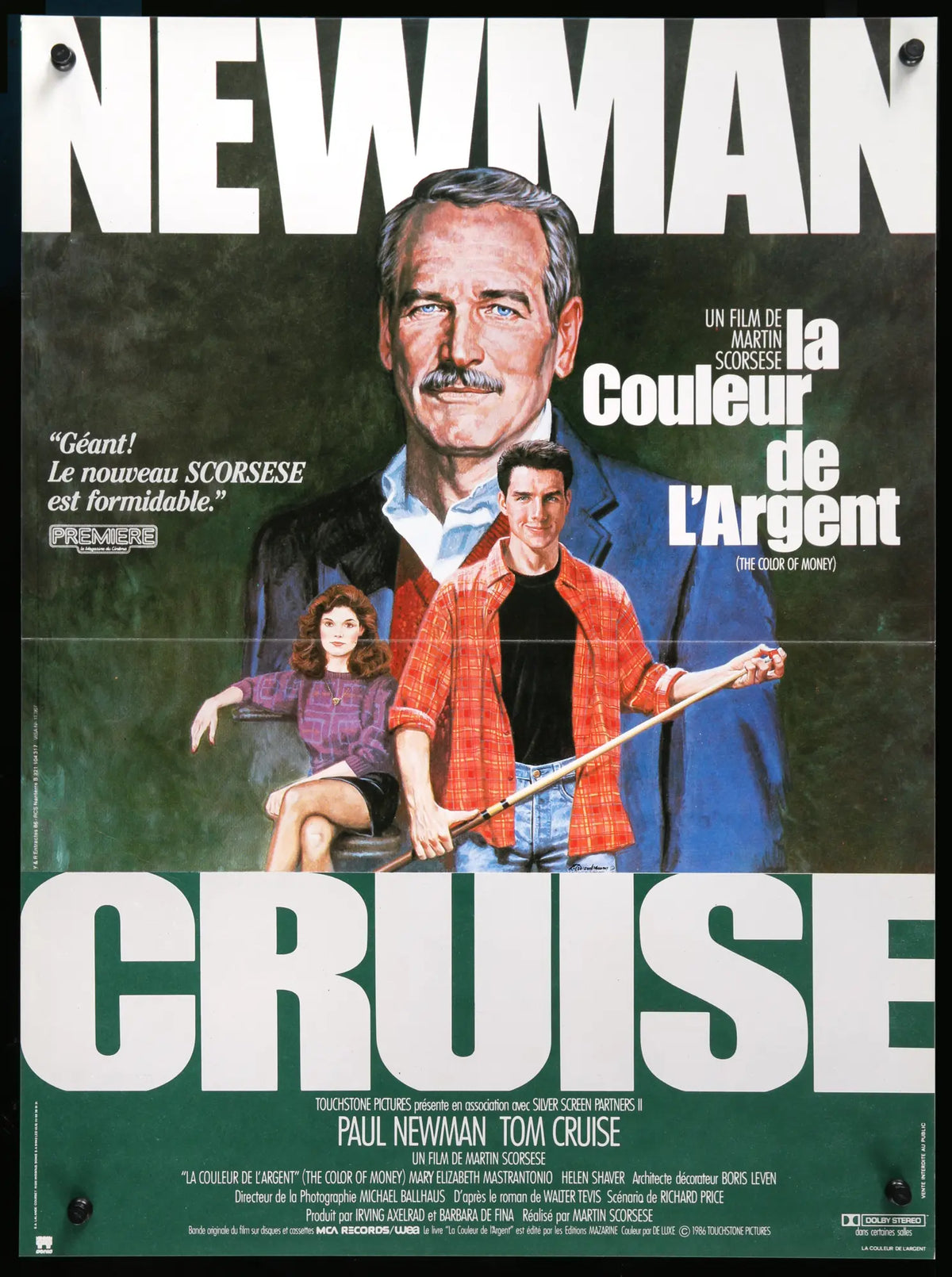 Color of Money (1986) original movie poster for sale at Original Film Art - Vintage Movie Posters