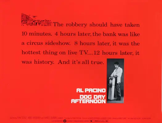 Dog Day Afternoon (1975) original movie poster for sale at Original Film Art