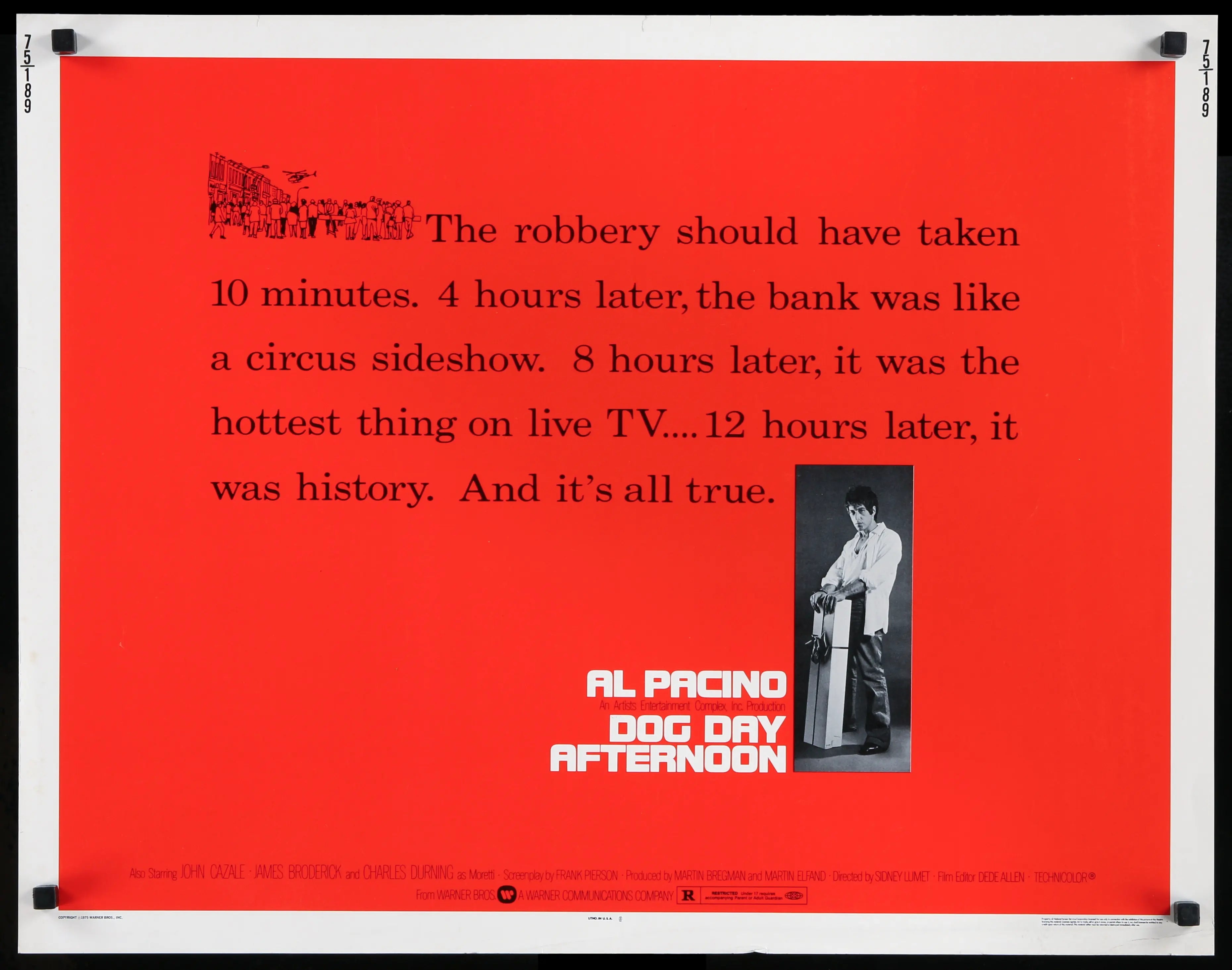 Dog Day Afternoon (1975) Original Half-Sheet Movie Poster