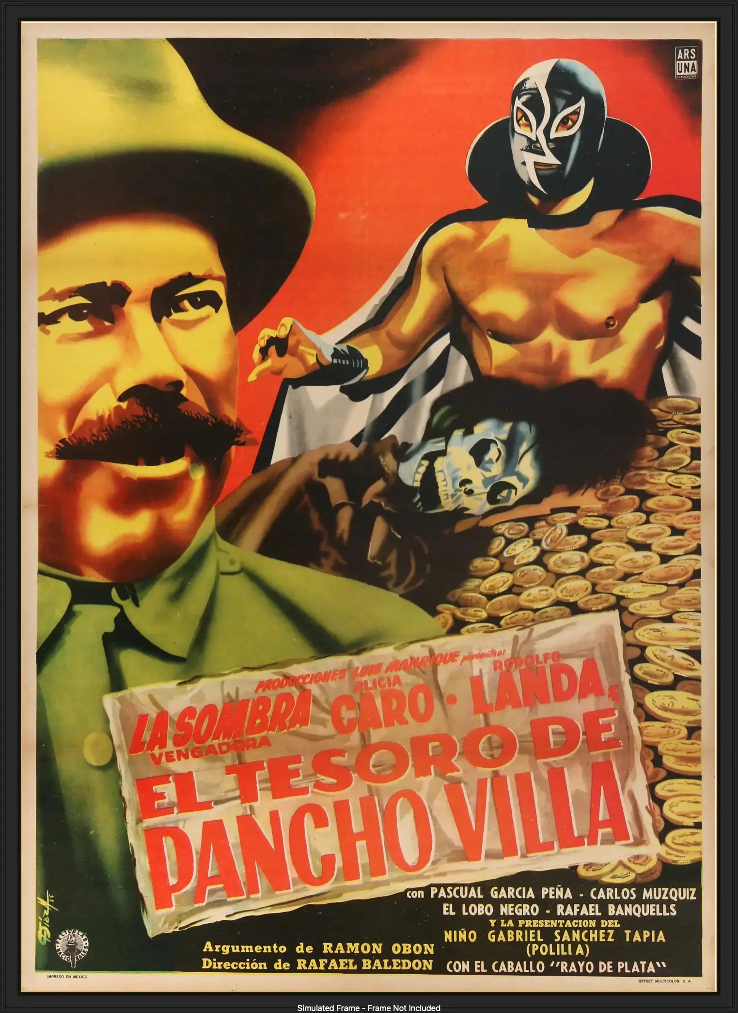 El Tesoro de Pancho Villa (1957) original movie poster for sale at Original Film Art