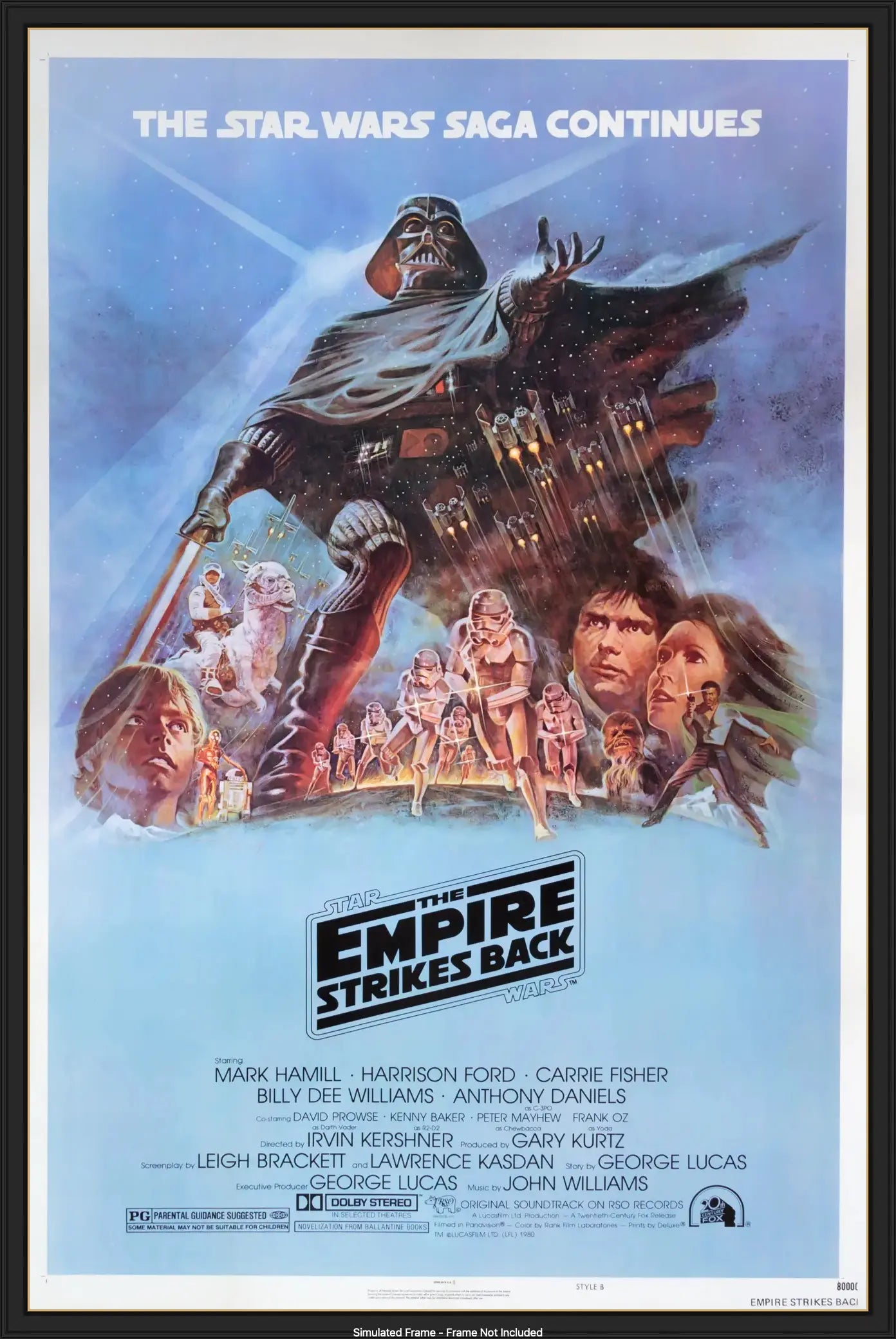 The Empire Strikes Back (1980) Original Style B One-Sheet Movie Poster - Original Film Art - Vintage Movie Posters