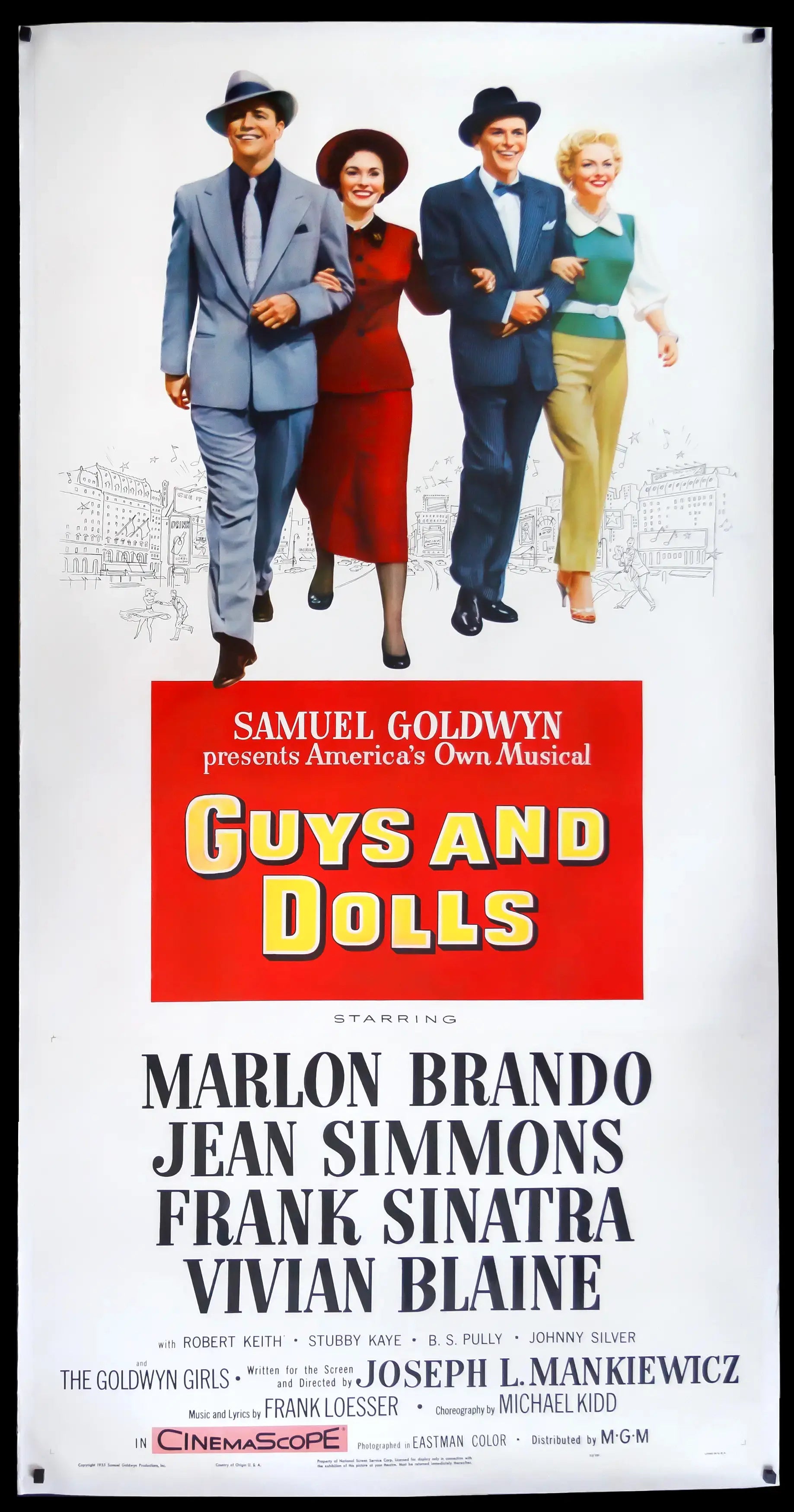Guys and Dolls (1955) original movie poster for sale at Original Film Art
