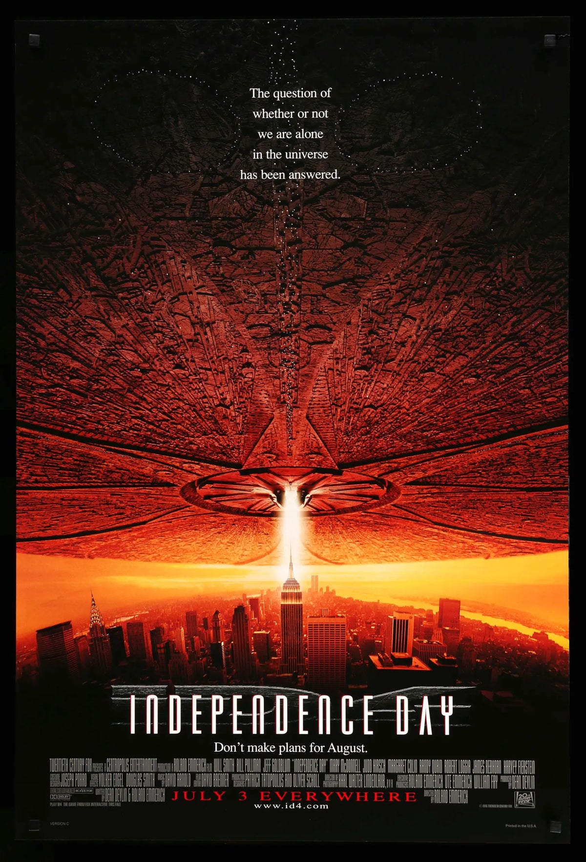 Independence Day (1996) original movie poster for sale at Original Film Art