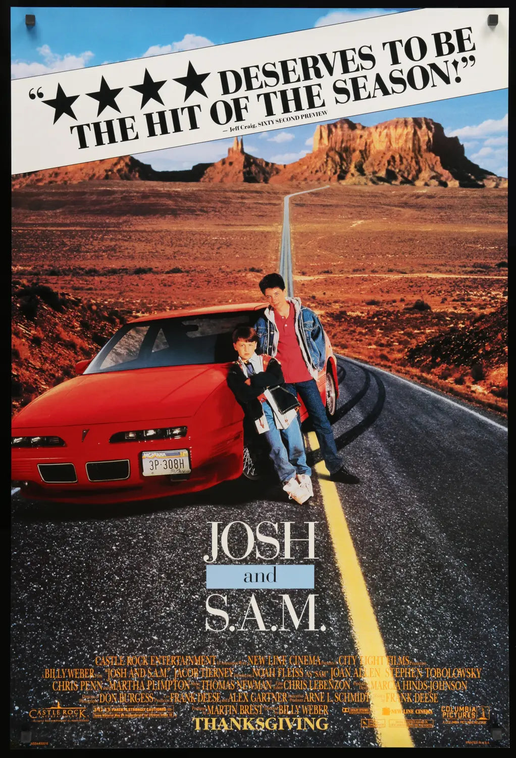 Josh and S.A.M. (1993) original movie poster for sale at Original Film Art