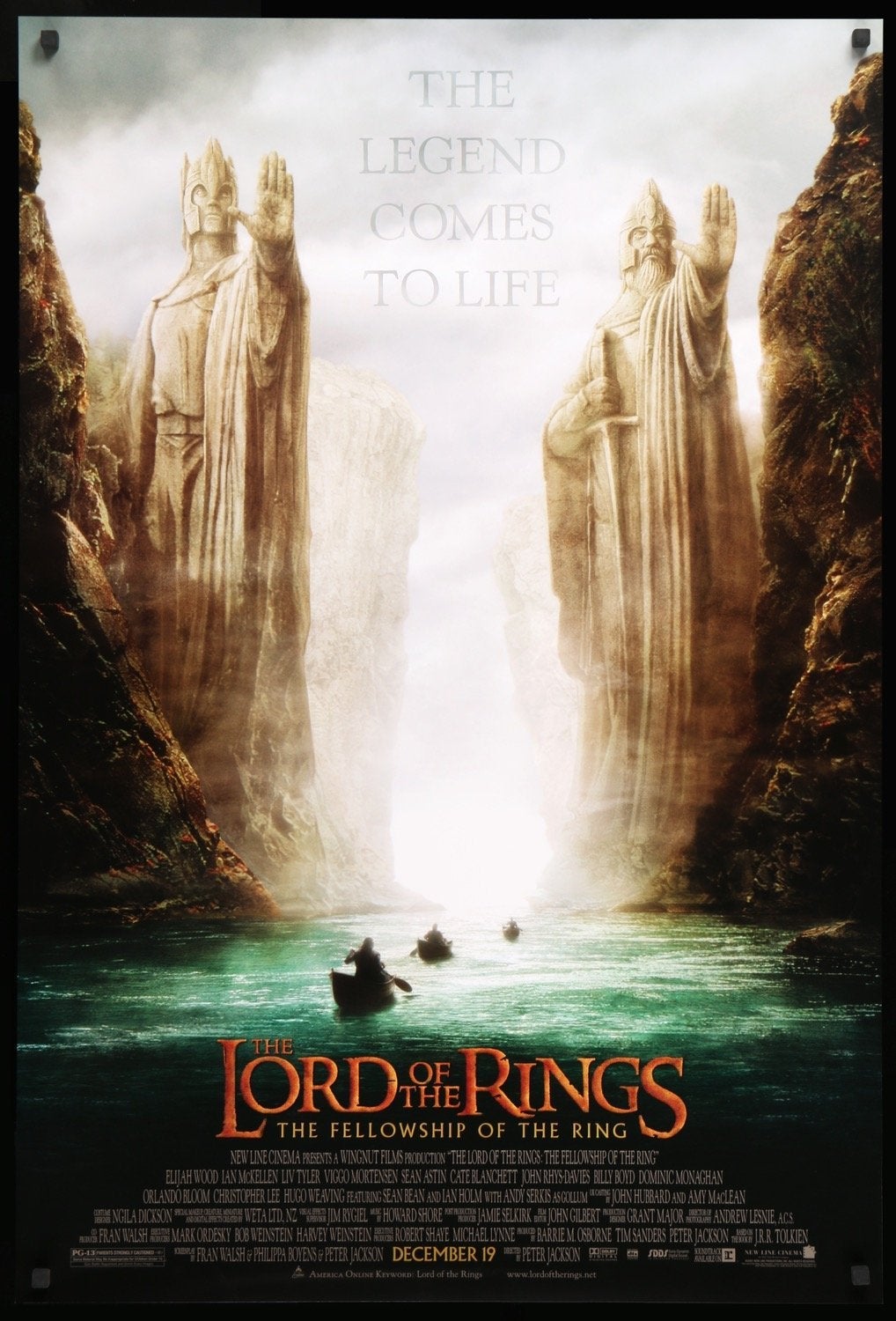 Lord of the Rings: The Fellowship of the Ring (2001) original movie poster for sale at Original Film Art - Vintage Movie Posters