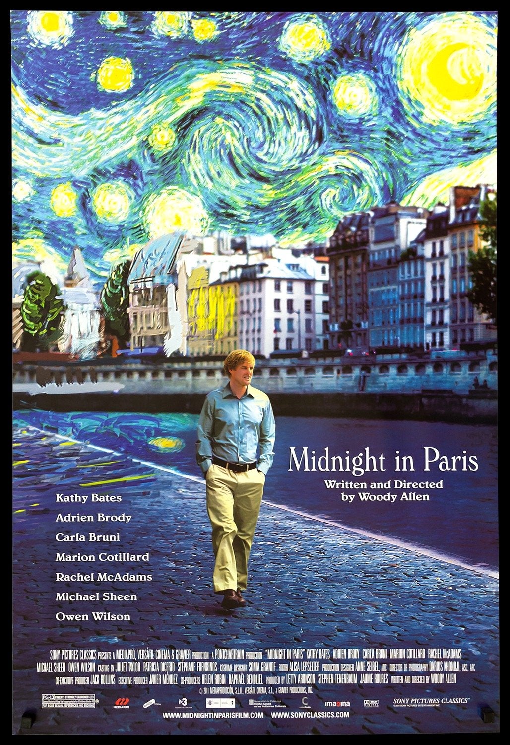 Midnight in Paris (2011) original movie poster for sale at Original Film Art - Vintage Movie Posters