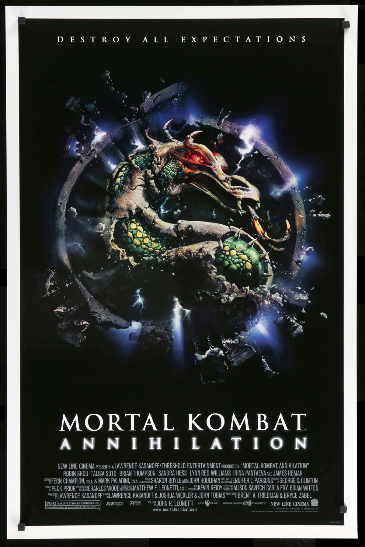 Mortal Kombat: Annihilation (1997) original movie poster for sale at Original Film Art - Vintage Movie Posters
