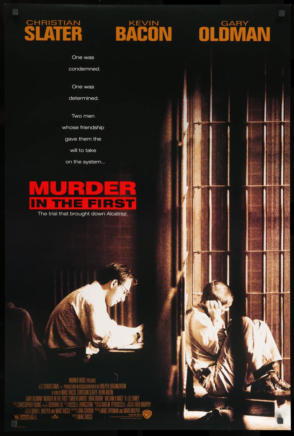 Murder in the First (1995) original movie poster for sale at Original Film Art - Vintage Movie Posters