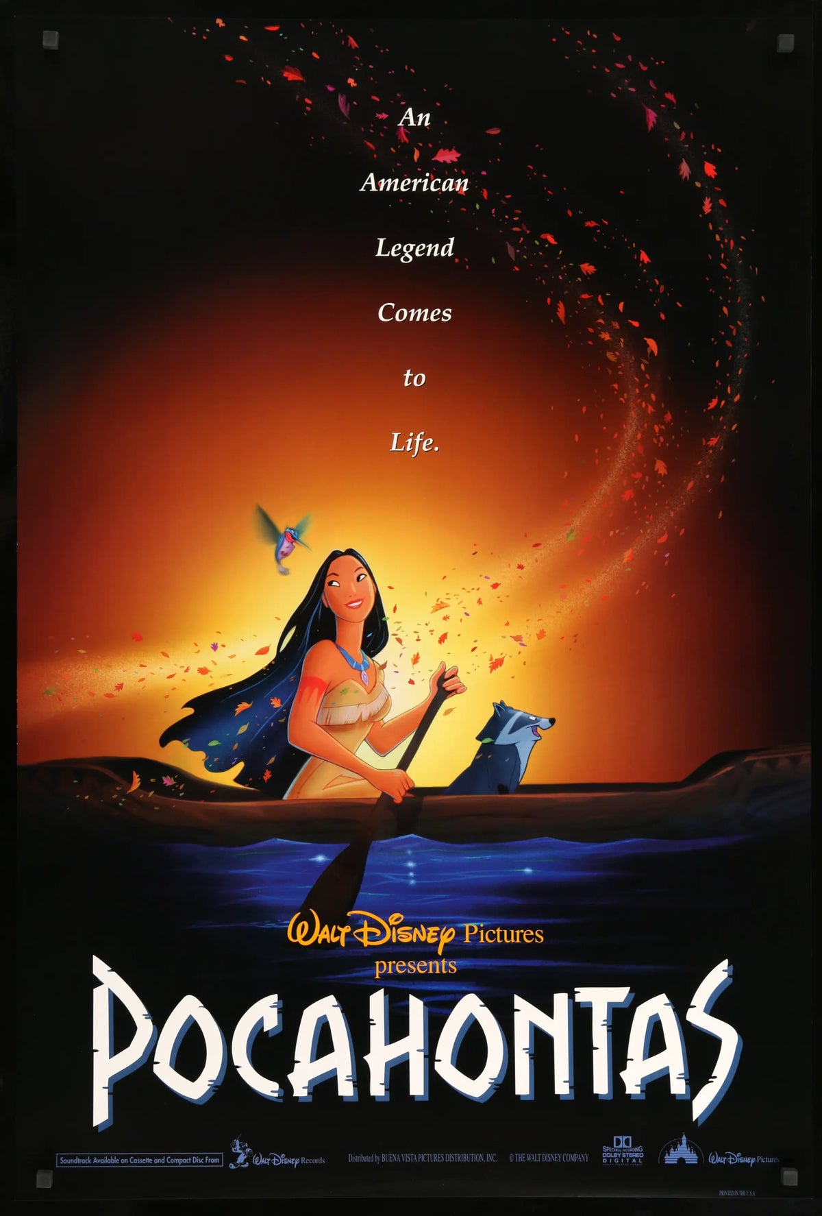 Pocahontas (1995) original movie poster for sale at Original Film Art - Vintage Movie Posters