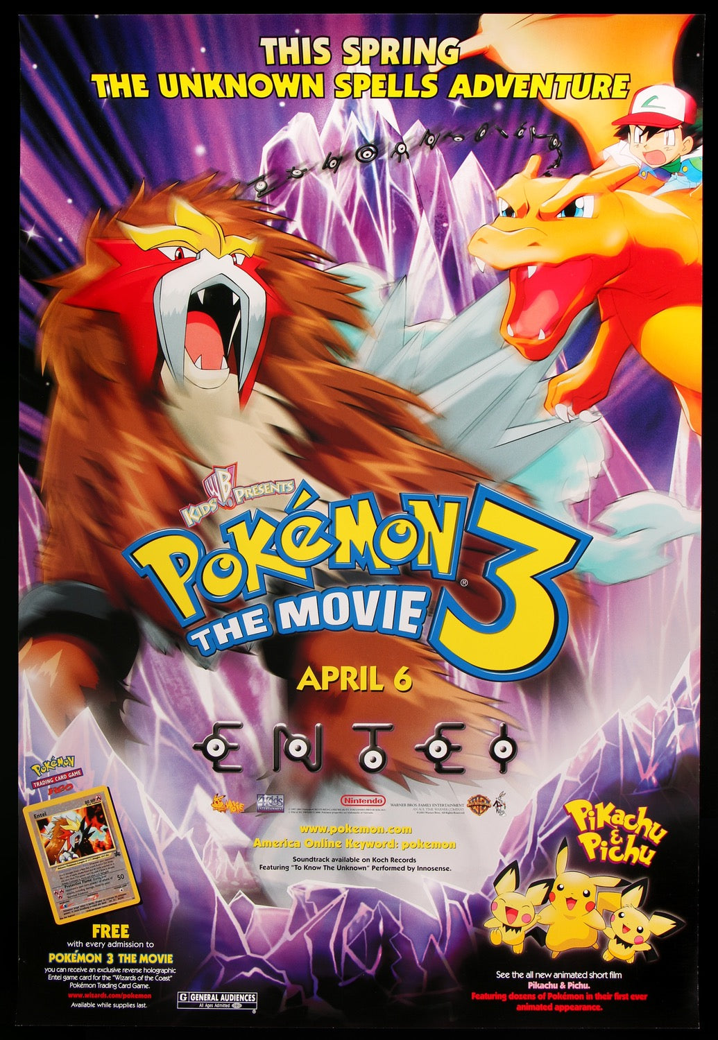 Pokemon 3: The Movie (2001) original movie poster for sale at Original Film Art - Vintage Movie Posters