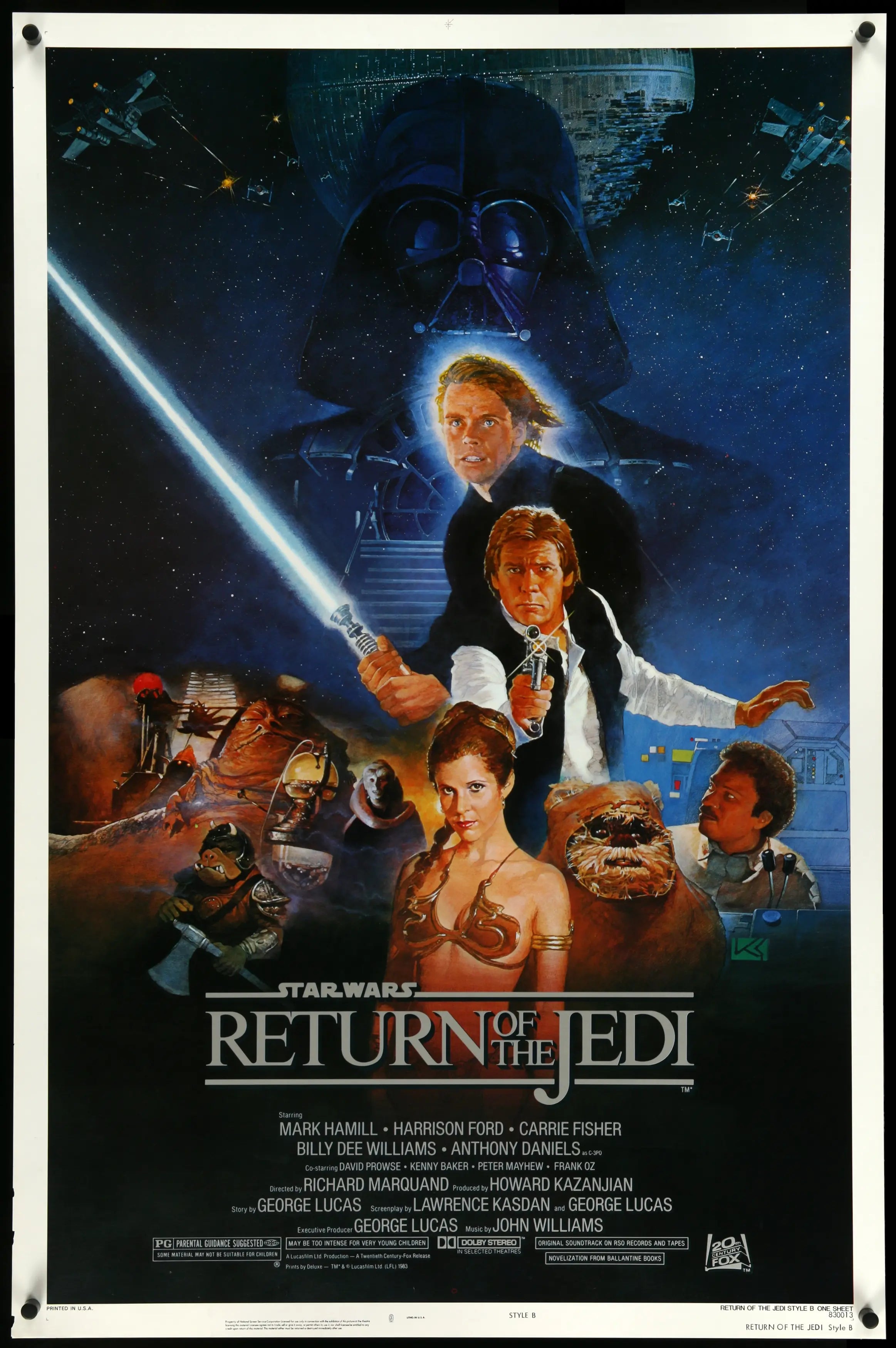 STAR WARS RETURN OF THE JEDI ポスター 1983年 1983年スターウォーズ「ジェダイの帰還」映画ポスター - オリジナル