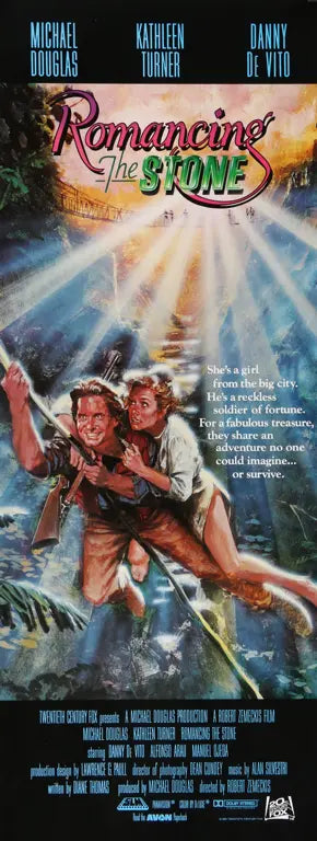 Romancing the Stone (1984) original movie poster for sale at Original Film Art - Vintage Movie Posters