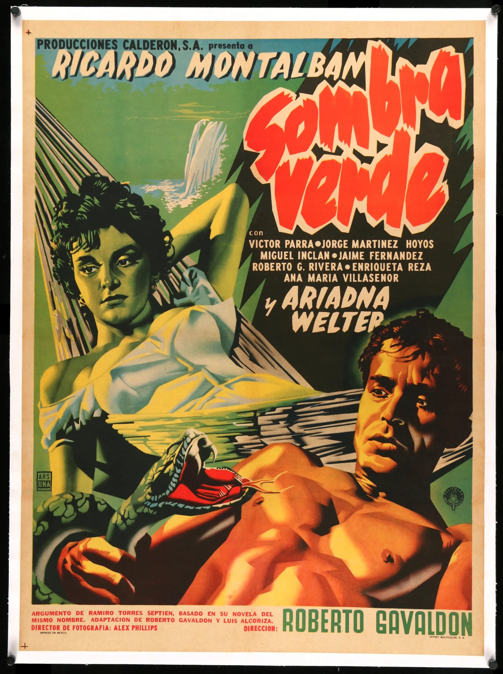 Sombra Verde (1954) original movie poster for sale at Original Film Art - Vintage Movie Posters