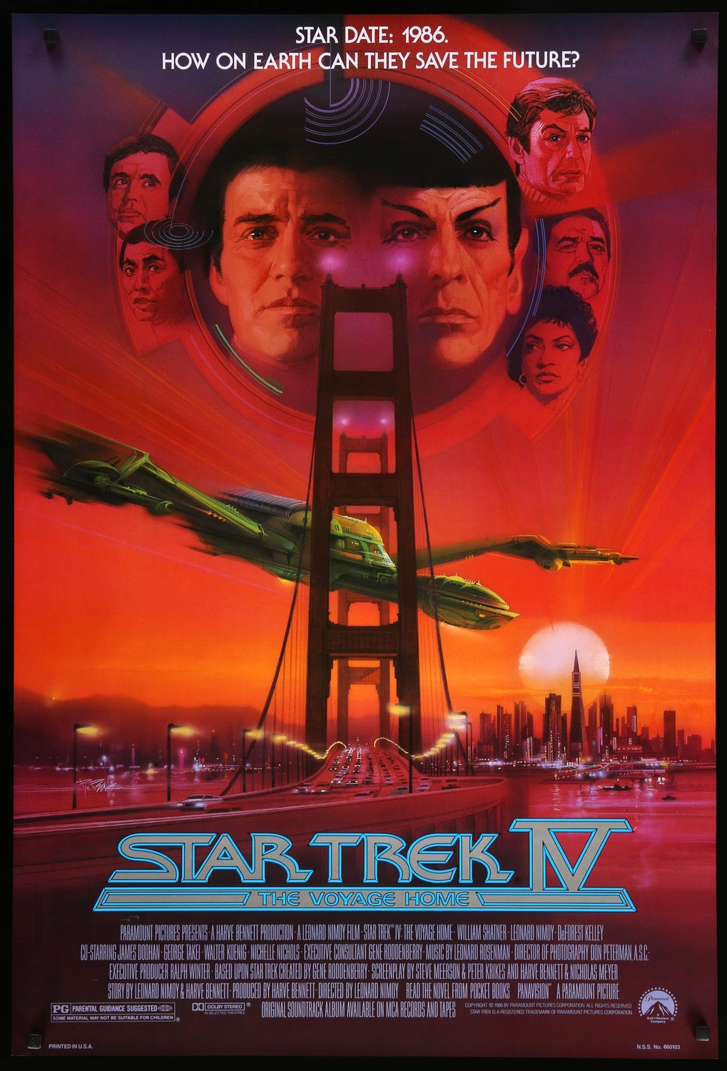 Star Trek IV: The Voyage Home (1986) original movie poster for sale at Original Film Art - Vintage Movie Posters