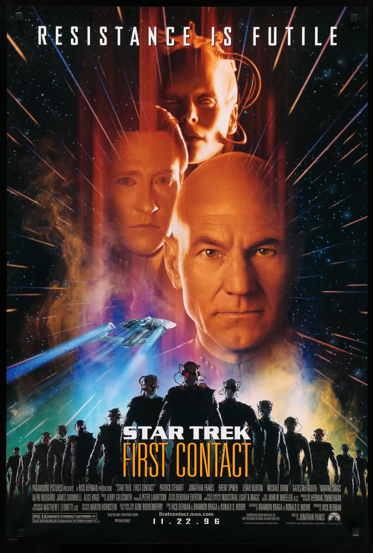 Star Trek: First Contact (1996) original movie poster for sale at Original Film Art - Vintage Movie Posters