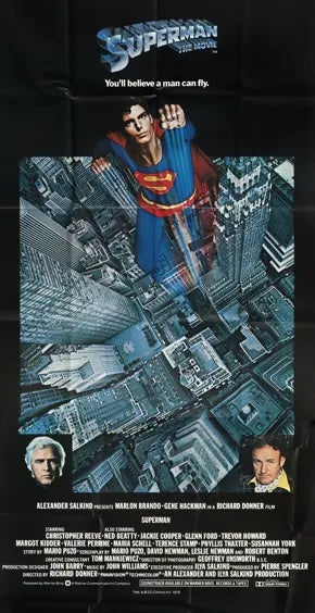 Superman: The Movie (1978) Original Three Sheet Movie Poster