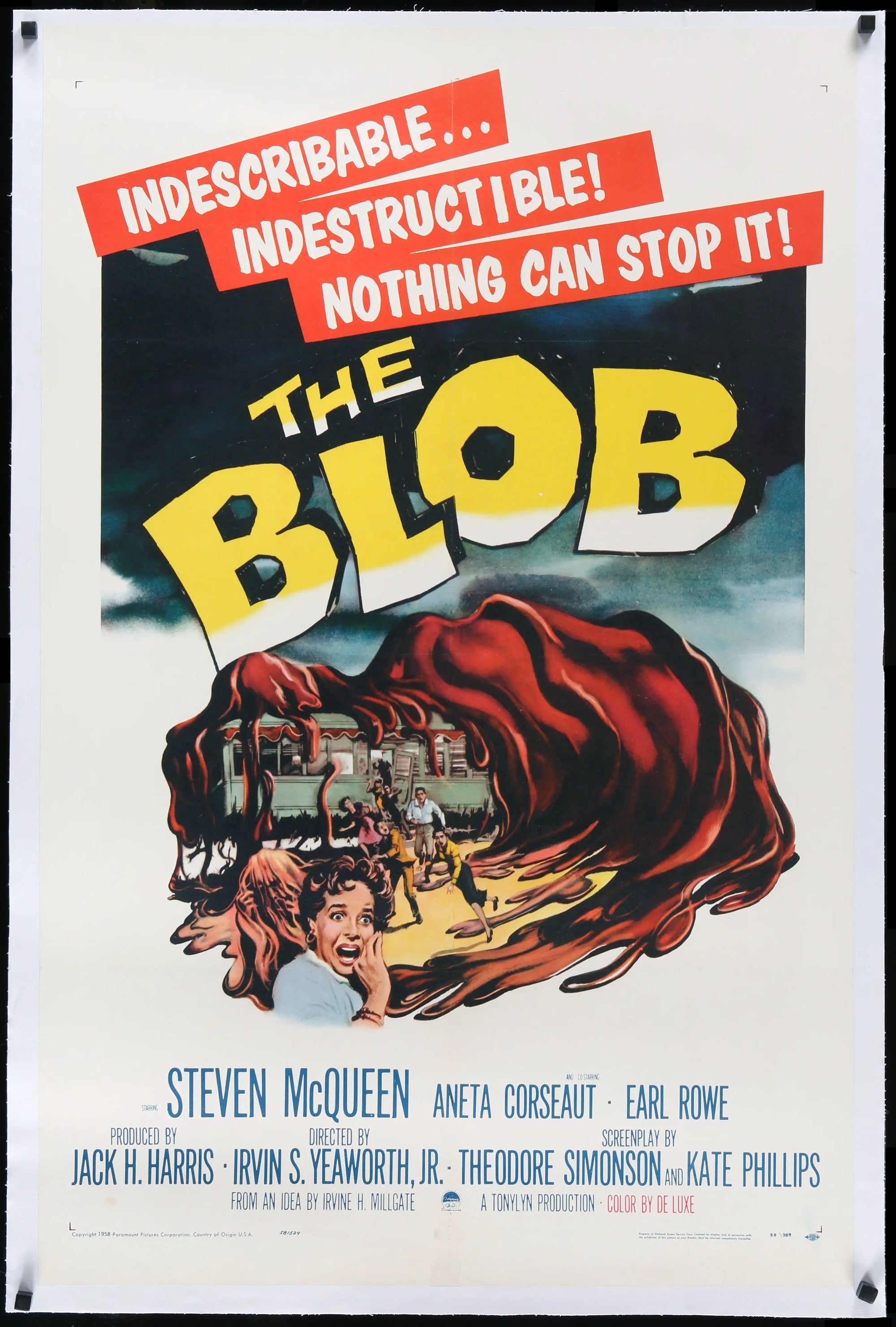 Blob (1958) original movie poster for sale at Original Film Art