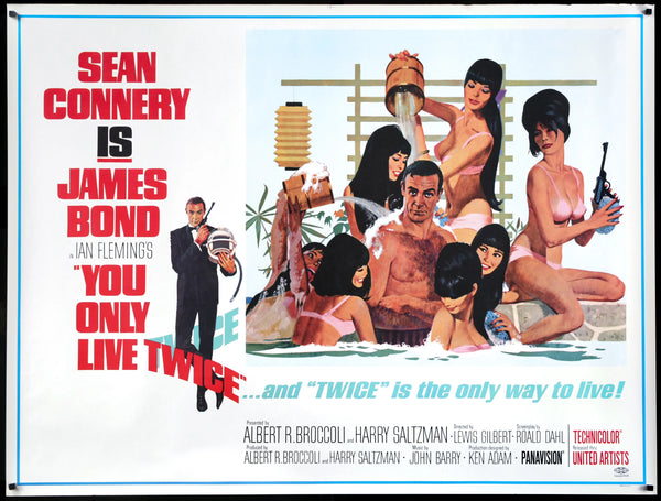 You Only Live Twice 1967 Original Subway Theatrical Movie Poster Original Film Art Vintage Movie Posters