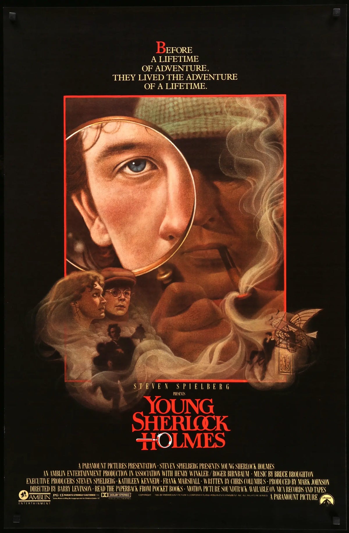 Young Sherlock Holmes (1985) original movie poster for sale at Original Film Art - Vintage Movie Posters
