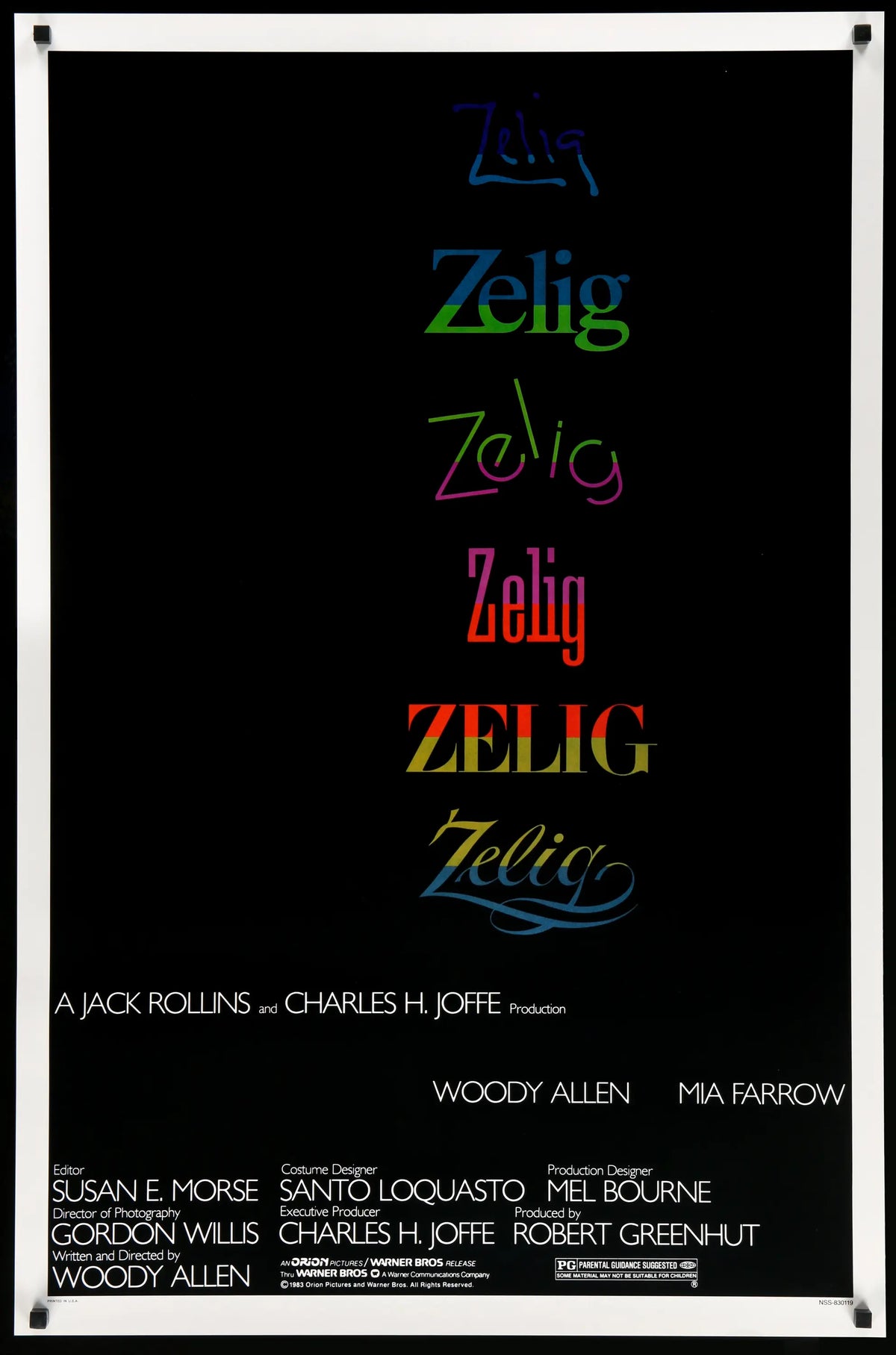 Zelig (1983) original movie poster for sale at Original Film Art