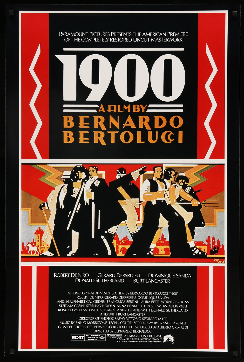 1900 1976 Original One Sheet Movie Poster Original Film Art 1900 1976 Original One Sheet Movie Poster Original Film Art