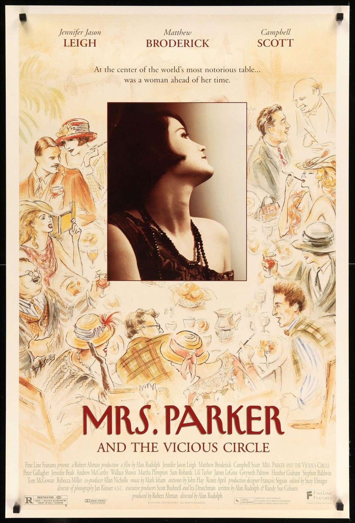 Mrs. Parker and the Vicious Circle (1994) original movie poster for sale at Original Film Art