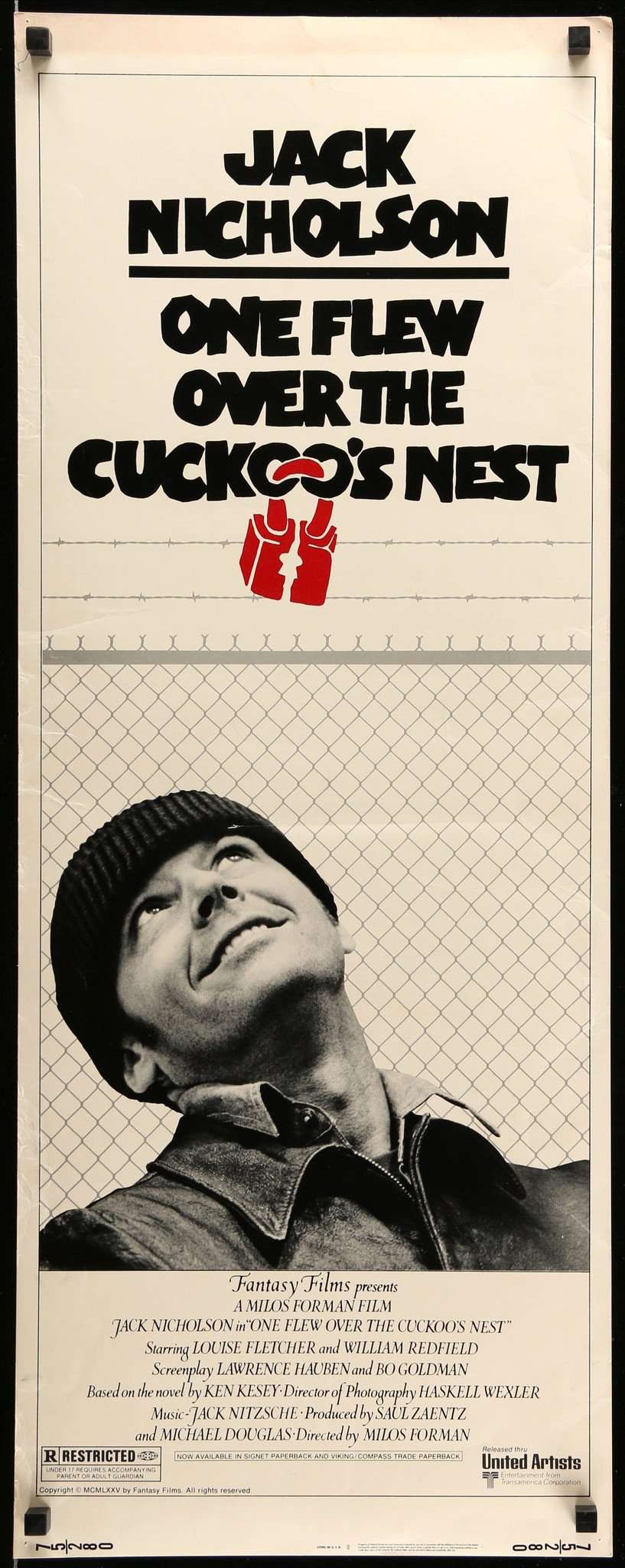 One Flew Over the Cuckoo&#39;s Nest (1975) original movie poster for sale at Original Film Art - Vintage Movie Posters