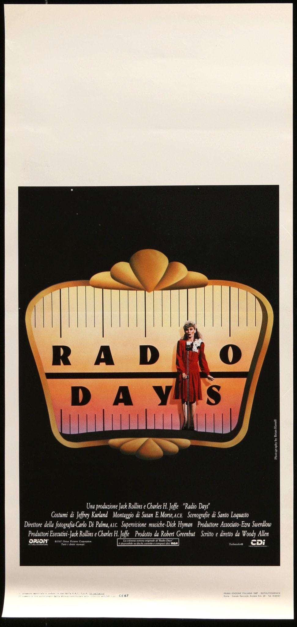 Radio Days (1987) original movie poster for sale at Original Film Art