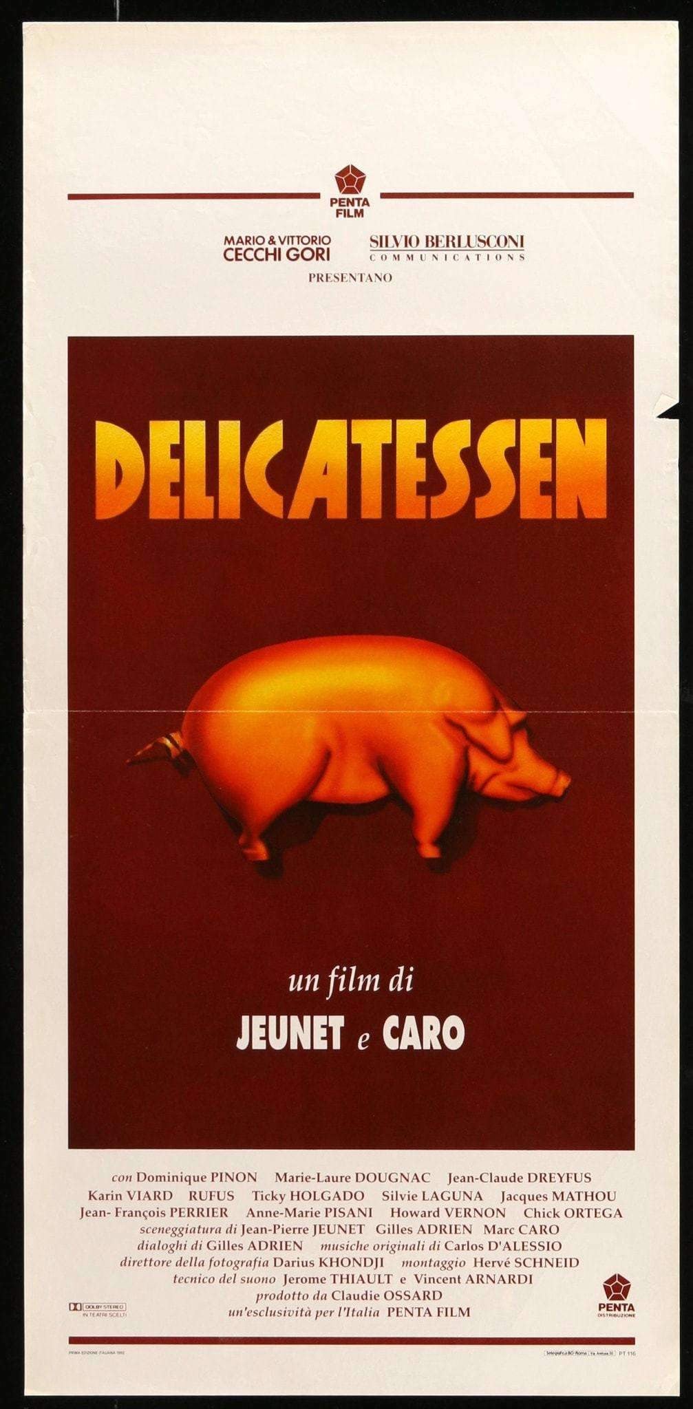 Delicatessen (1991) original movie poster for sale at Original Film Art - Vintage Movie Posters