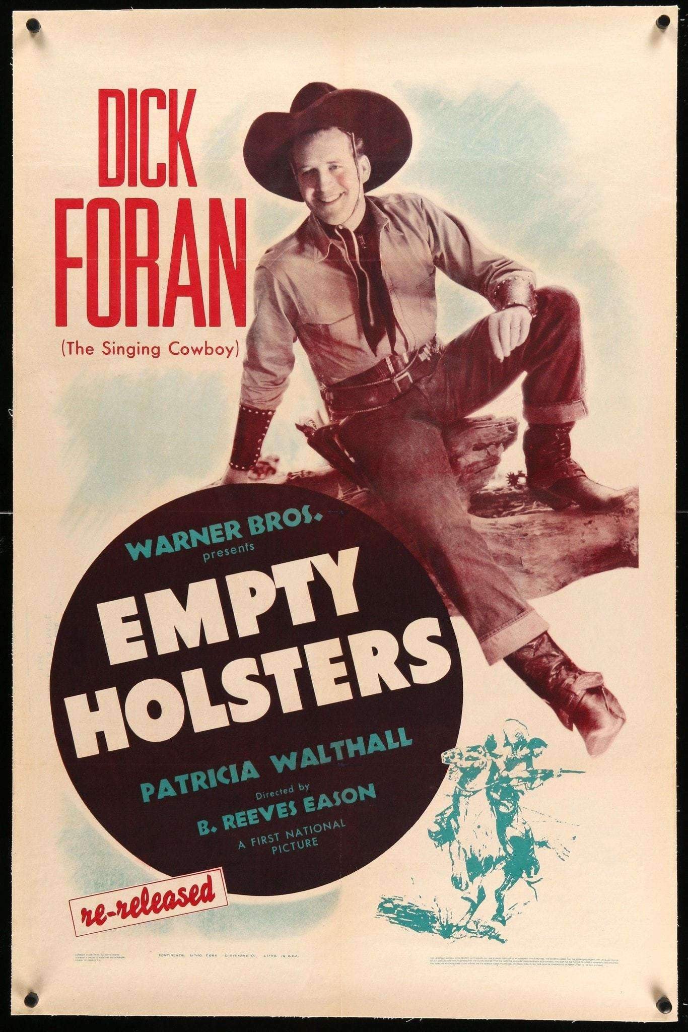 Empty Holsters (1937) original movie poster for sale at Original Film Art