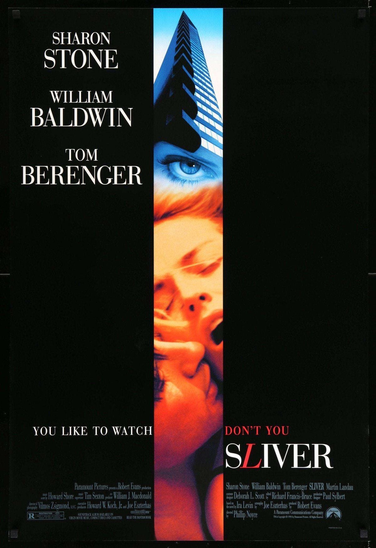 Sliver (1993) original movie poster for sale at Original Film Art - Vintage Movie Posters