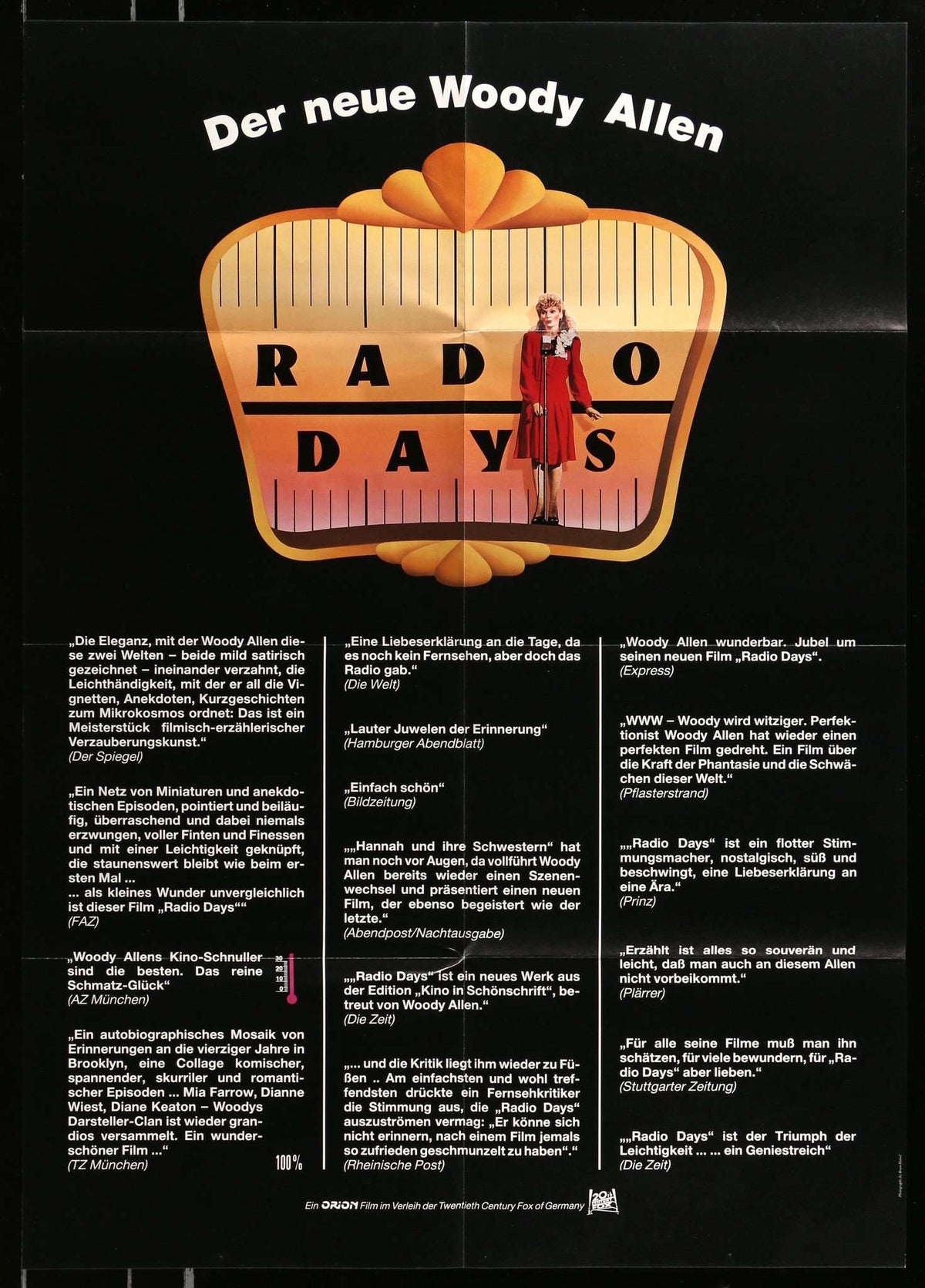 Radio Days (1987) original movie poster for sale at Original Film Art