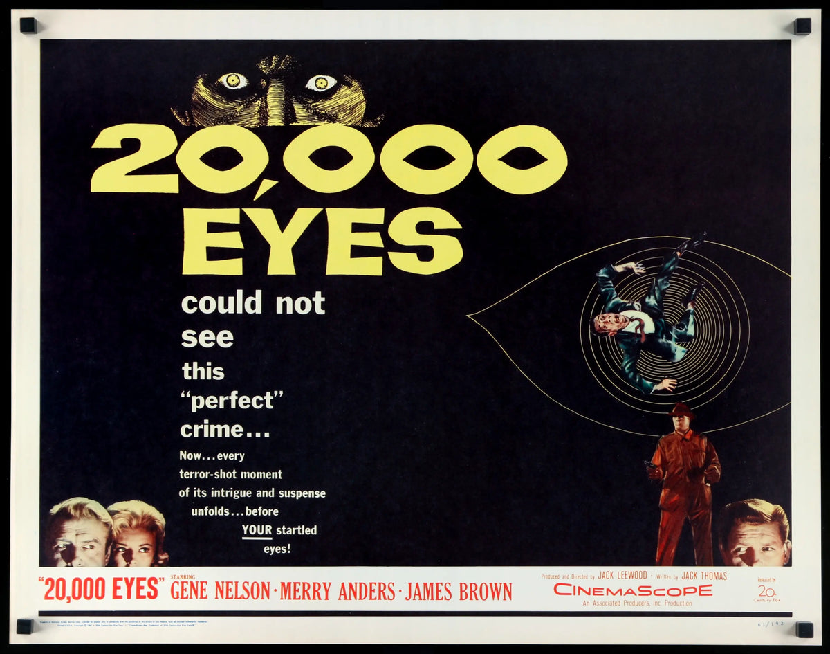 20,000 Eyes (1961) original movie poster for sale at Original Film Art - Vintage Movie Posters
