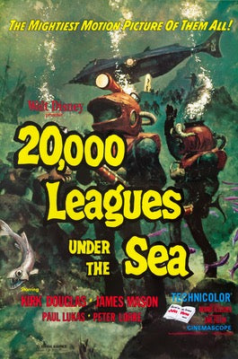 20,000 Leagues Under The Sea (1955) original movie poster for sale at Original Film Art - Vintage Movie Posters