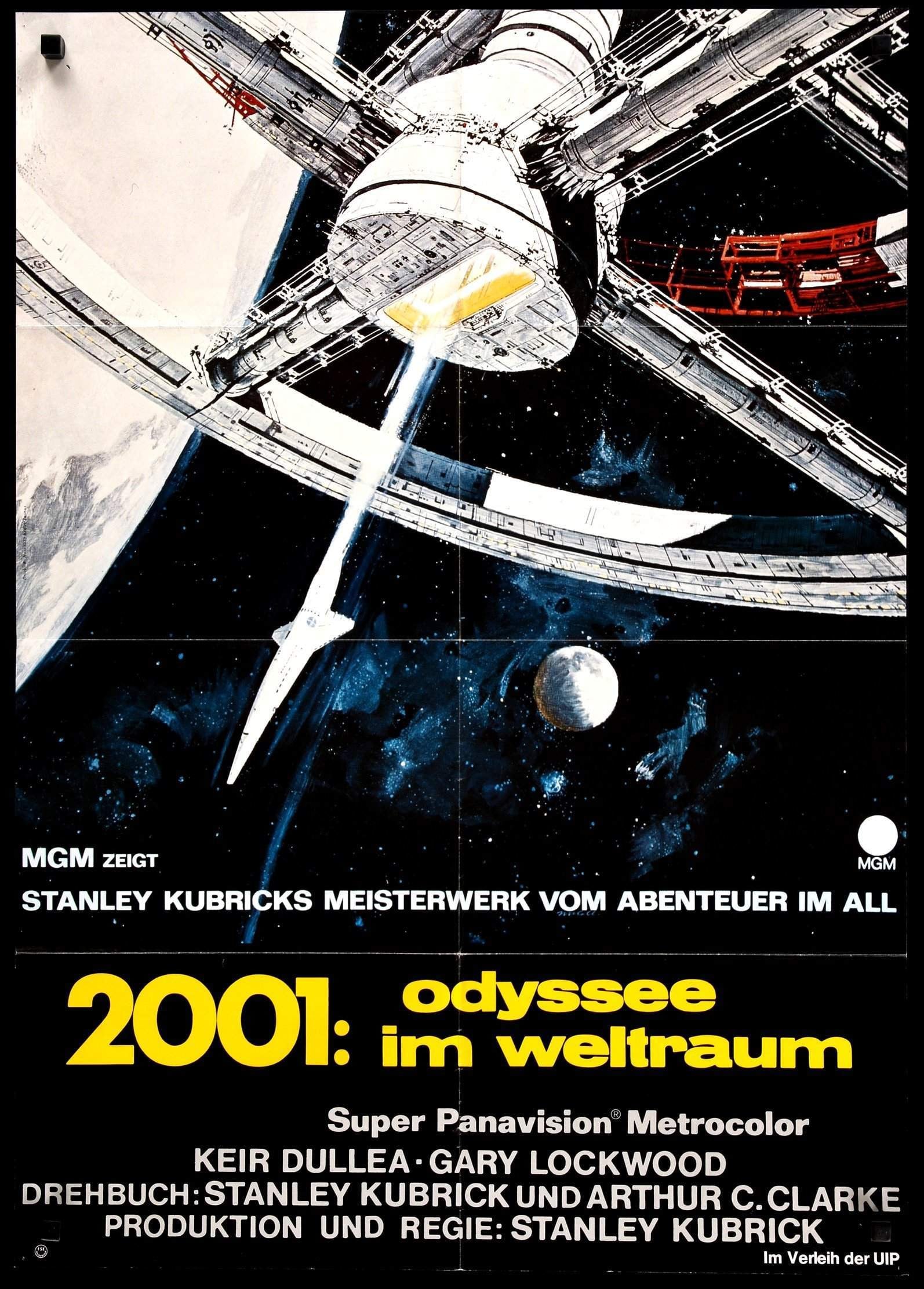2001: A Space Odyssey (1968) Original R80s German Movie Poster
